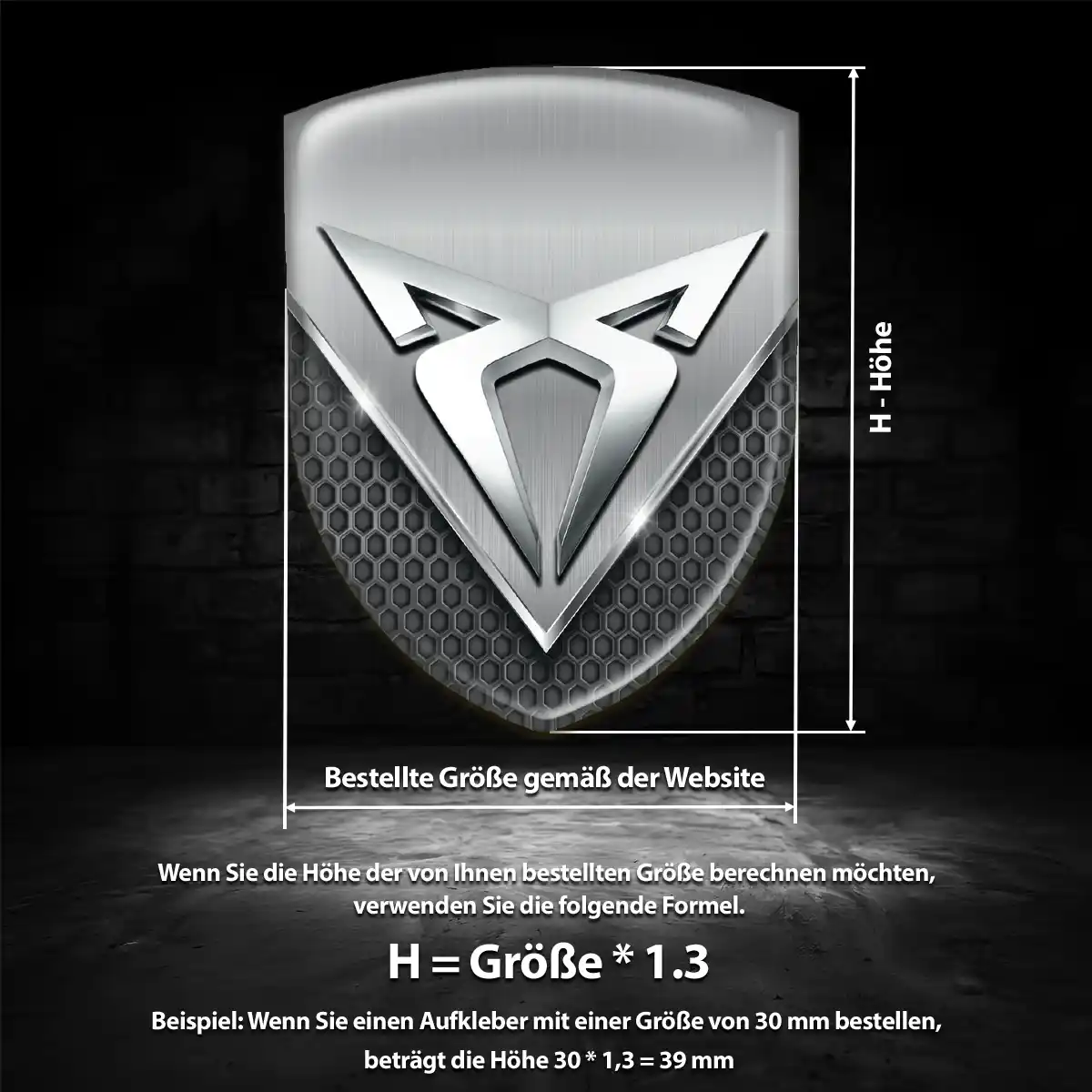 Cupra Aufkleber 3D Gel Silikon Auto Premium-Edition