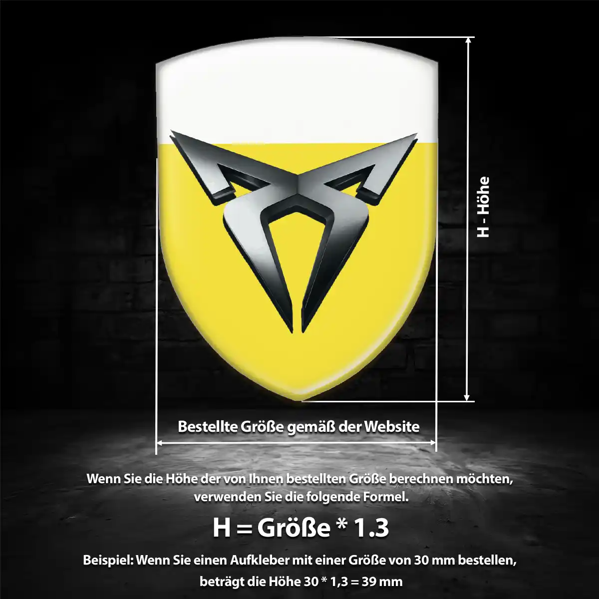 Cupra Aufkleber 3D Gel Wappen Auto Hohe Qualität