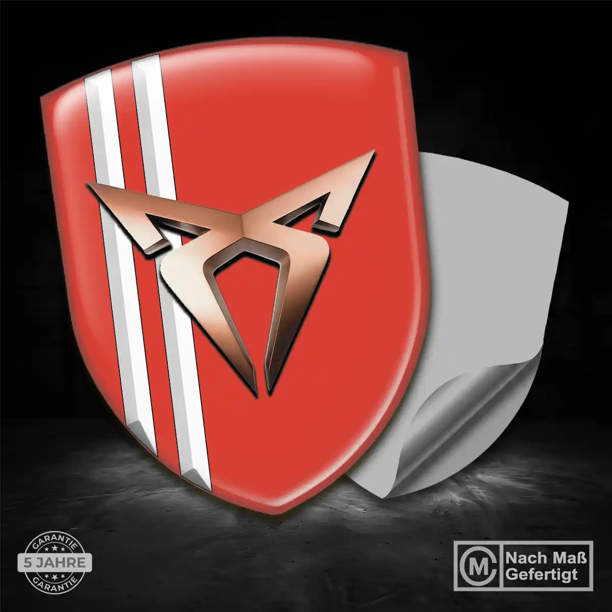 Cupra Aufkleber 3D Gel Wappen Auto Premium-Edition