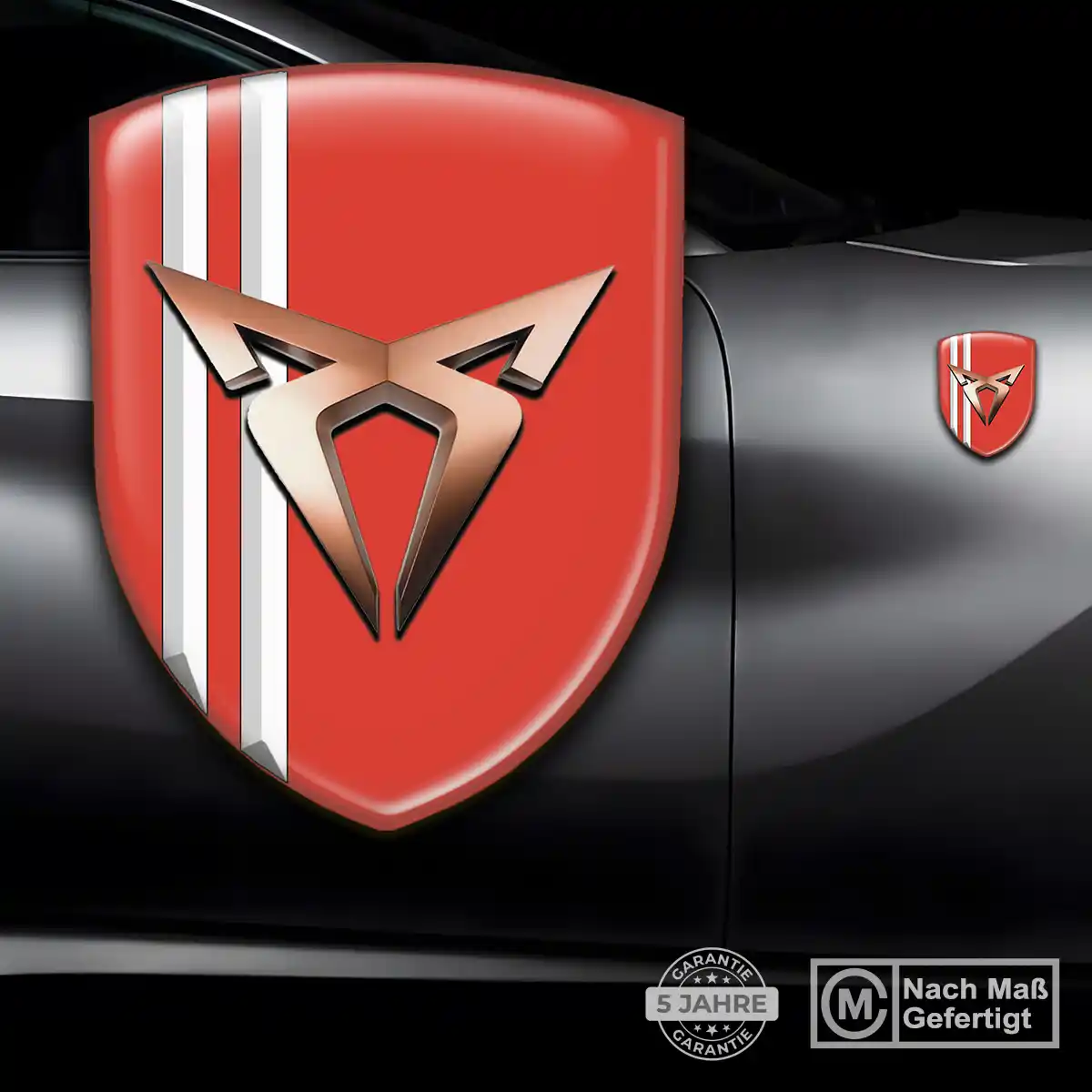 Cupra Aufkleber 3D Gel Wappen Auto Premium-Edition