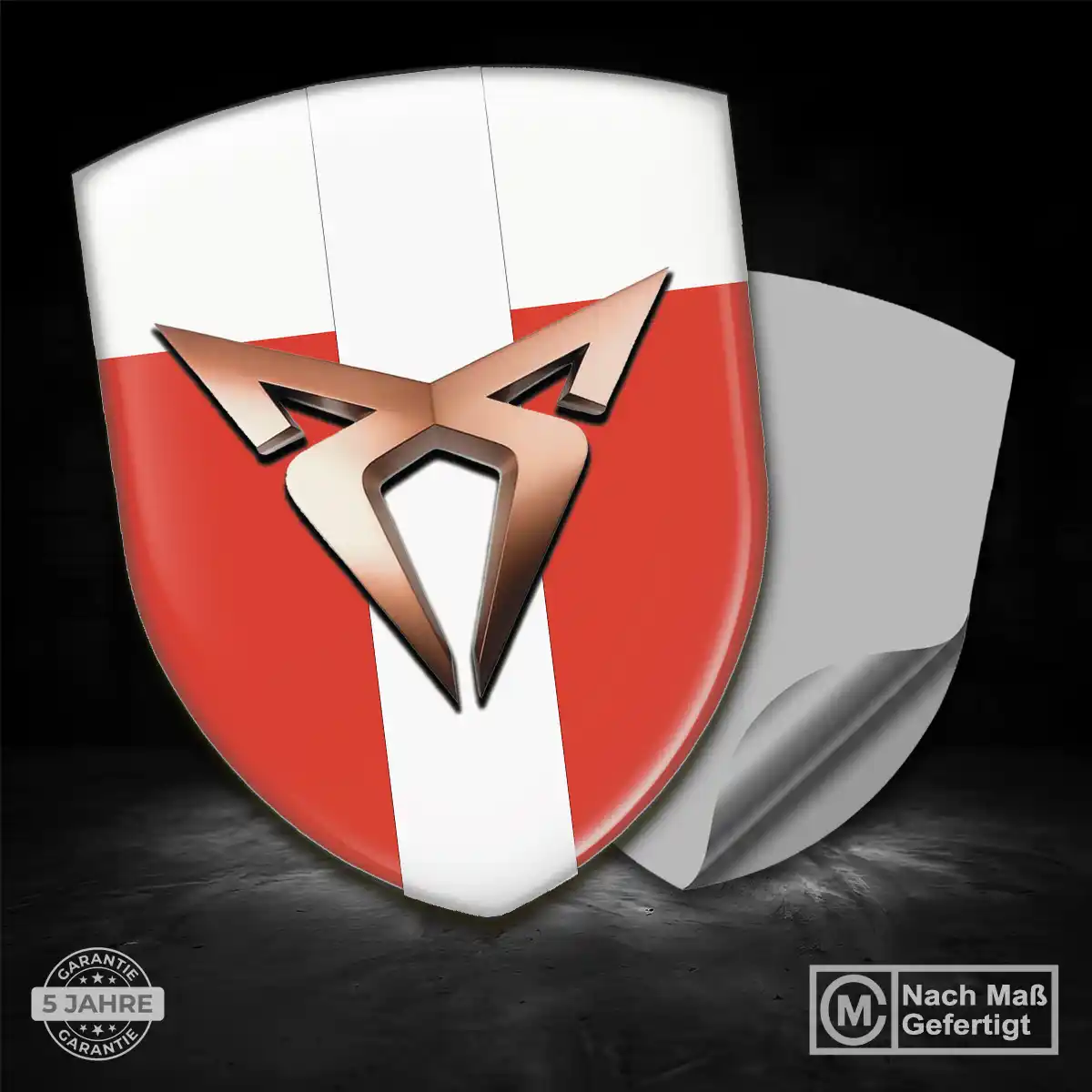 Cupra Aufkleber 3D Gel Wappen Auto Premiumqualität