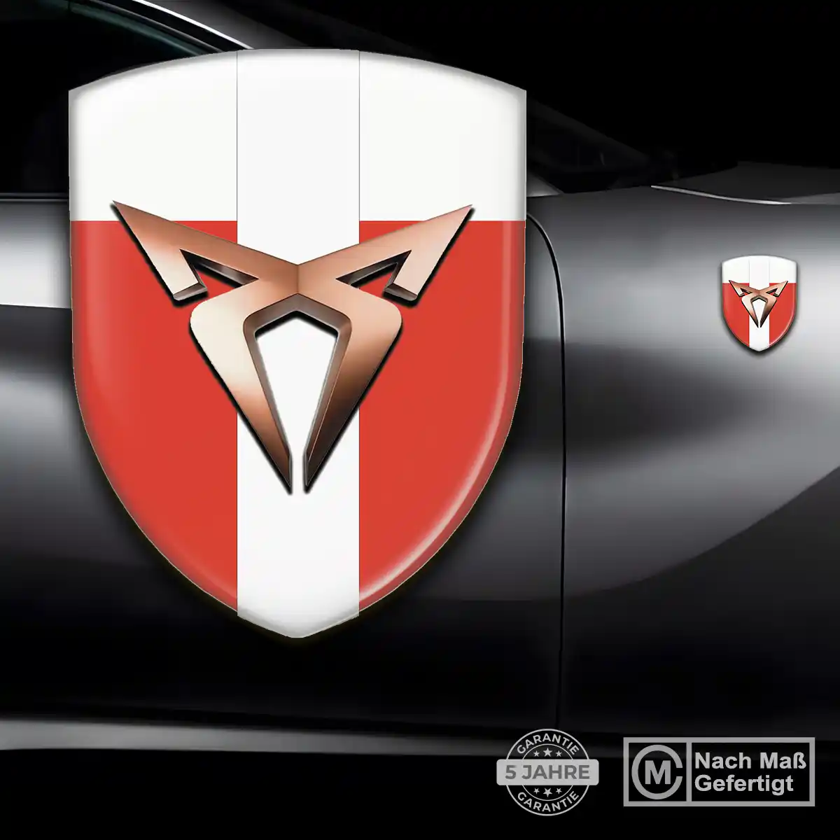 Cupra Aufkleber 3D Gel Wappen Auto Premiumqualität