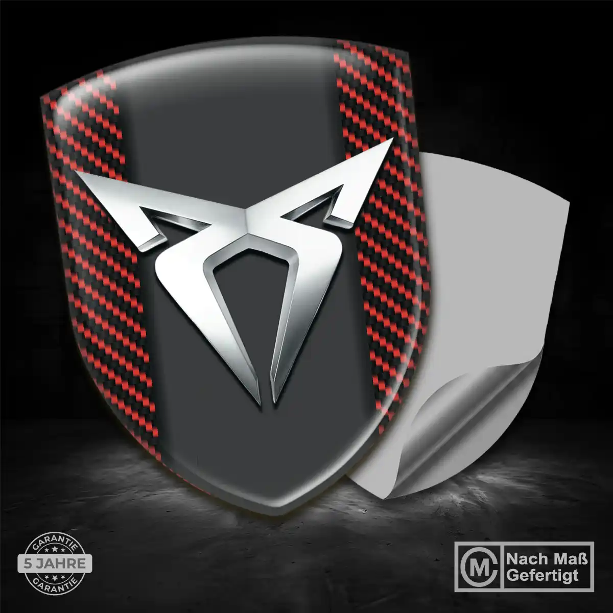 Cupra Aufkleber 3D Gel Wappen Premiumqualität