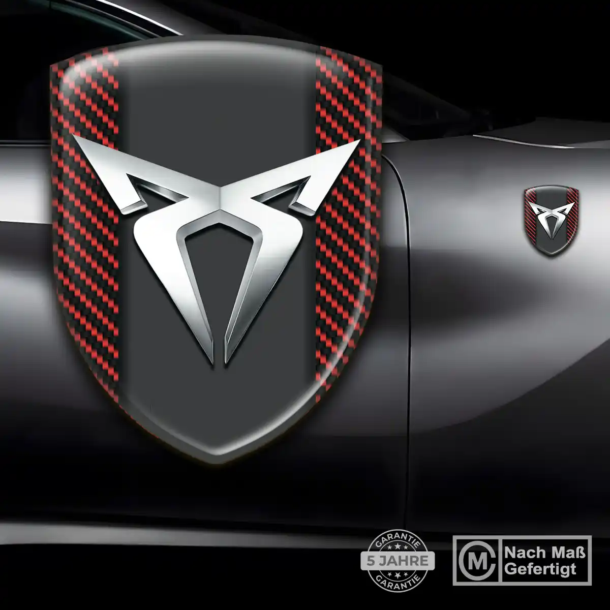 Cupra Aufkleber 3D Gel Wappen Premiumqualität