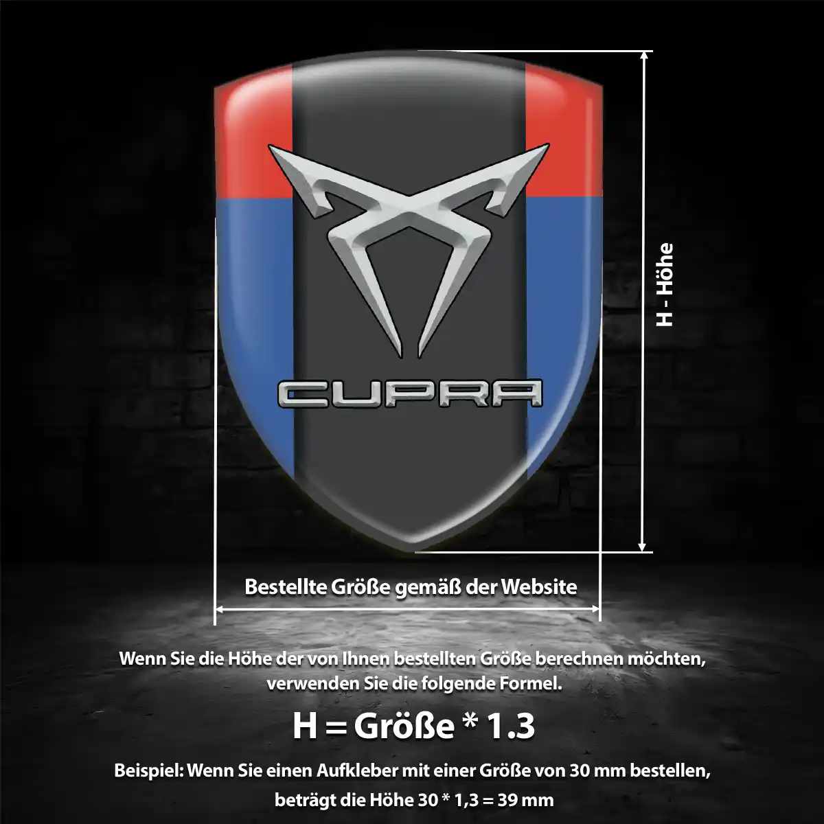 Cupra Aufkleber Emblem Auto Premium-Edition