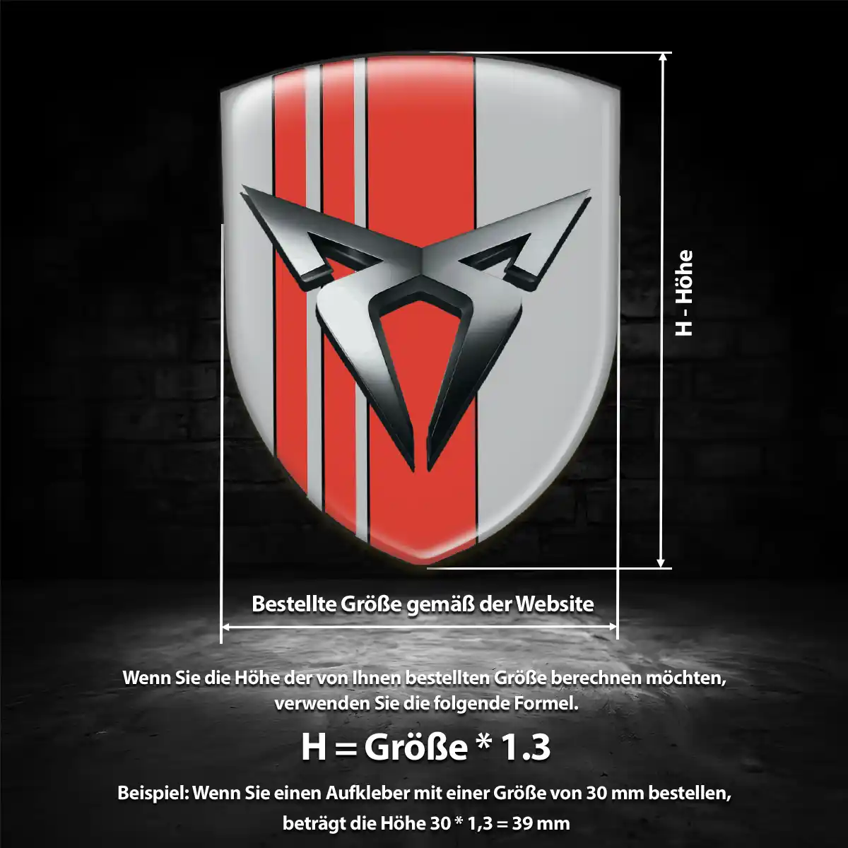Cupra Aufkleber Emblem Hohe Qualität