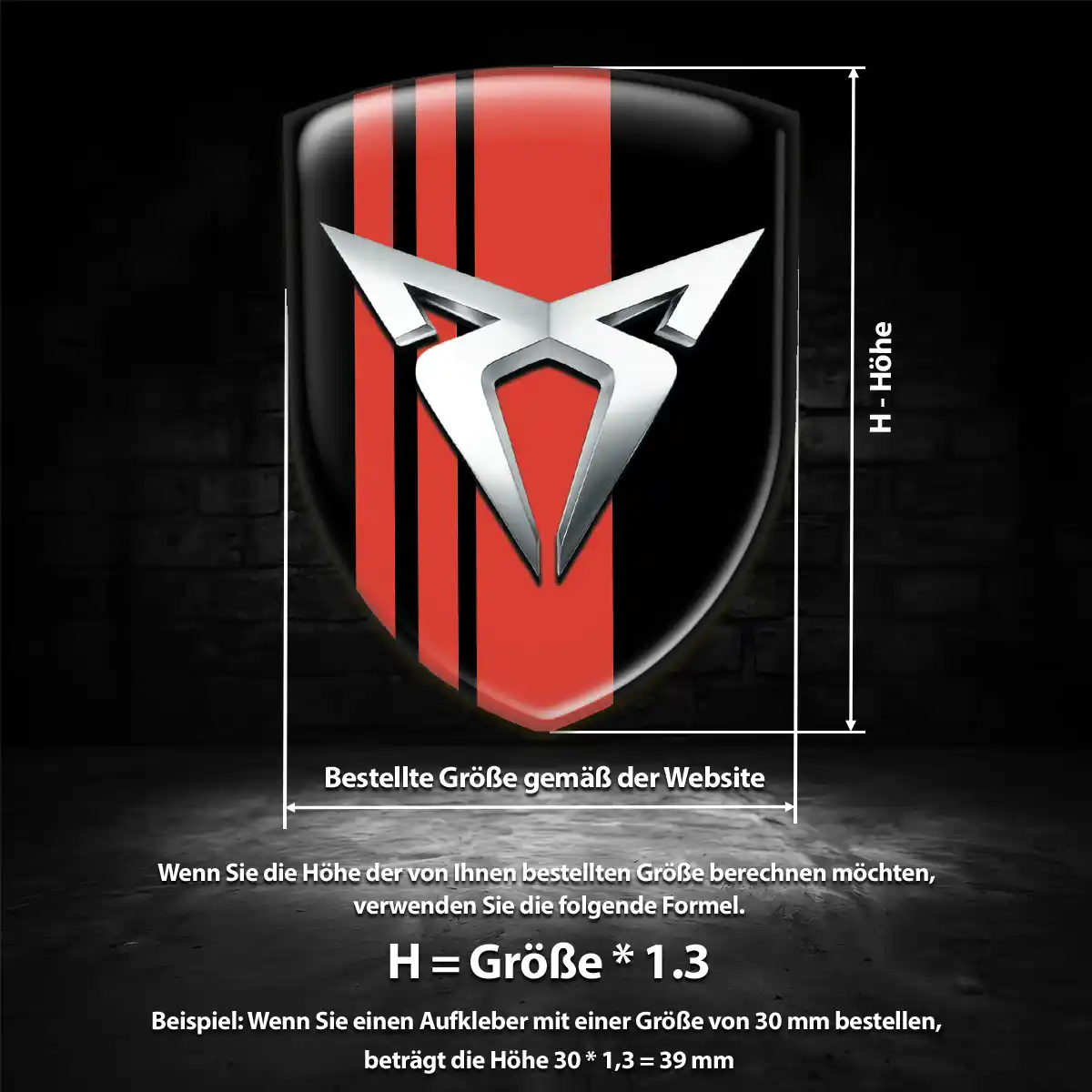 Cupra Aufkleber Emblem Premium-Edition