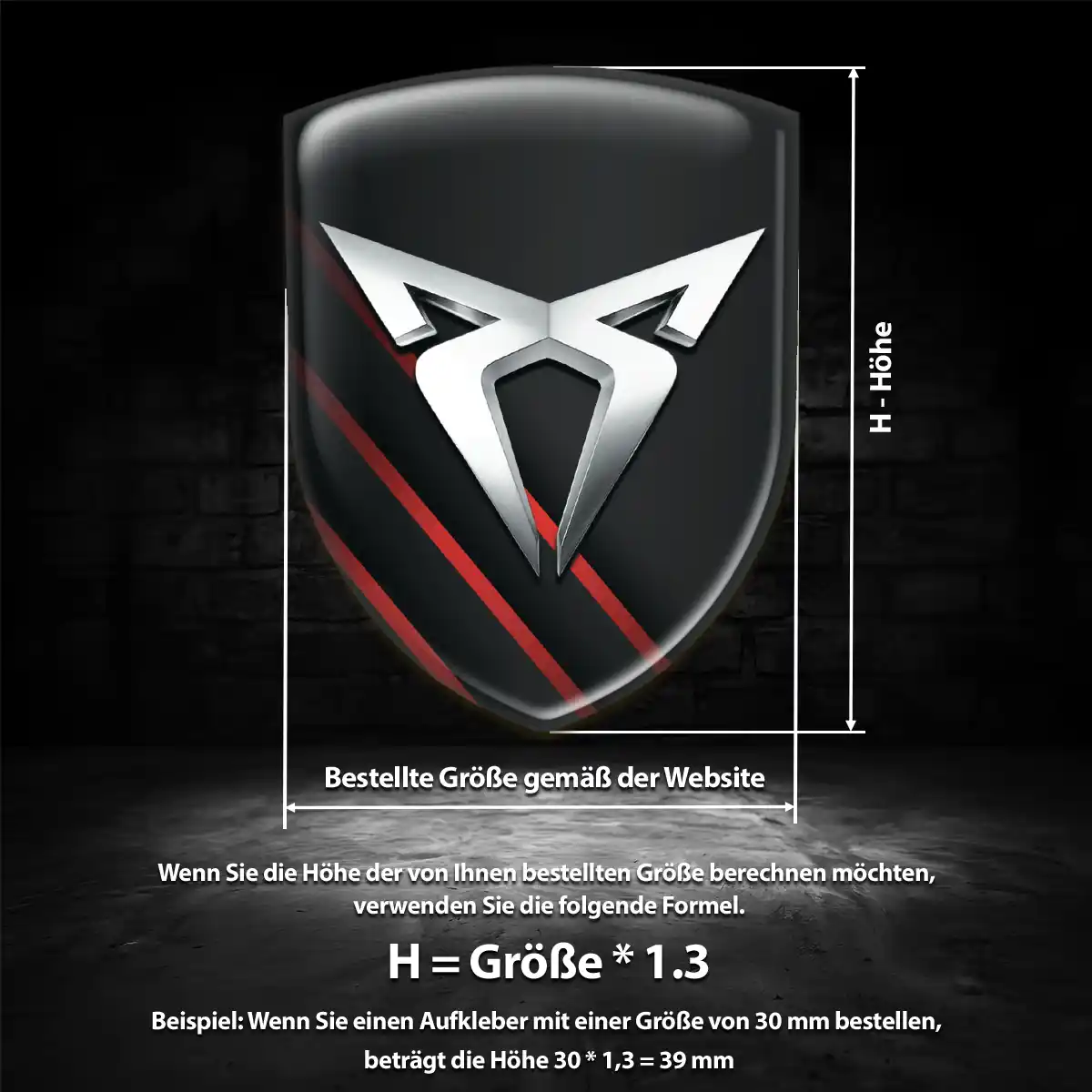 Cupra Aufkleber Emblem Stilvolles Design