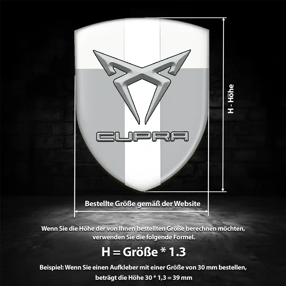 Cupra Aufkleber Emblem Wappen Auto Hohe Qualität