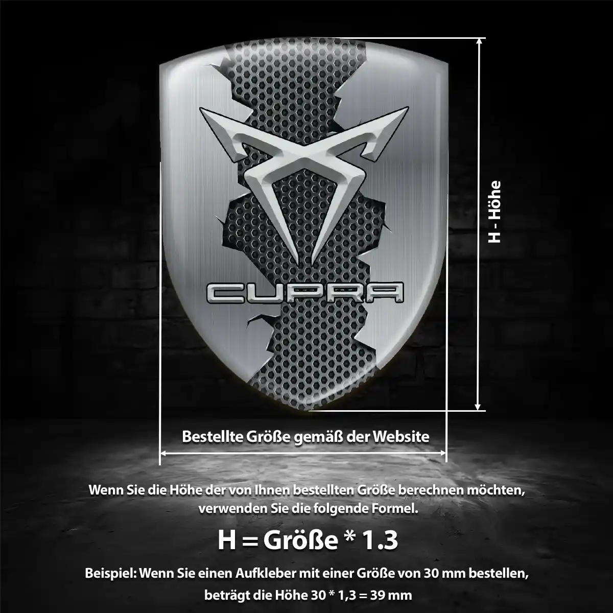 Cupra Aufkleber Emblem Wappen Auto Premiumqualität