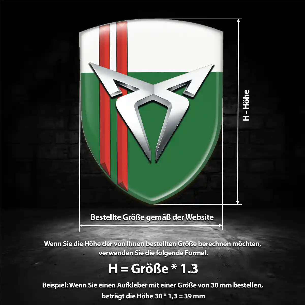 Cupra Aufkleber Emblem Wappen Hohe Qualität