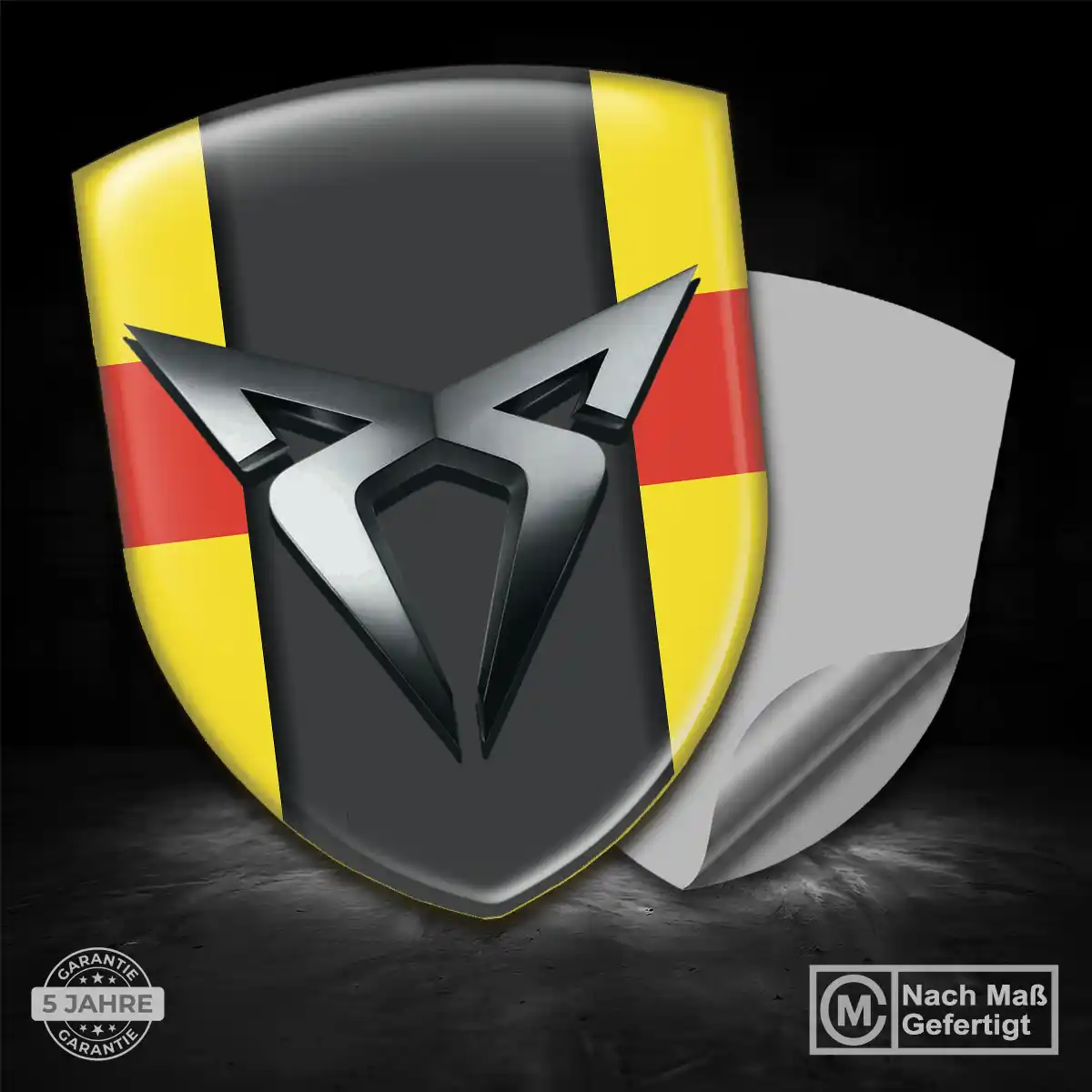 Cupra Aufkleber Wappen Emblem Auto Premium-Edition