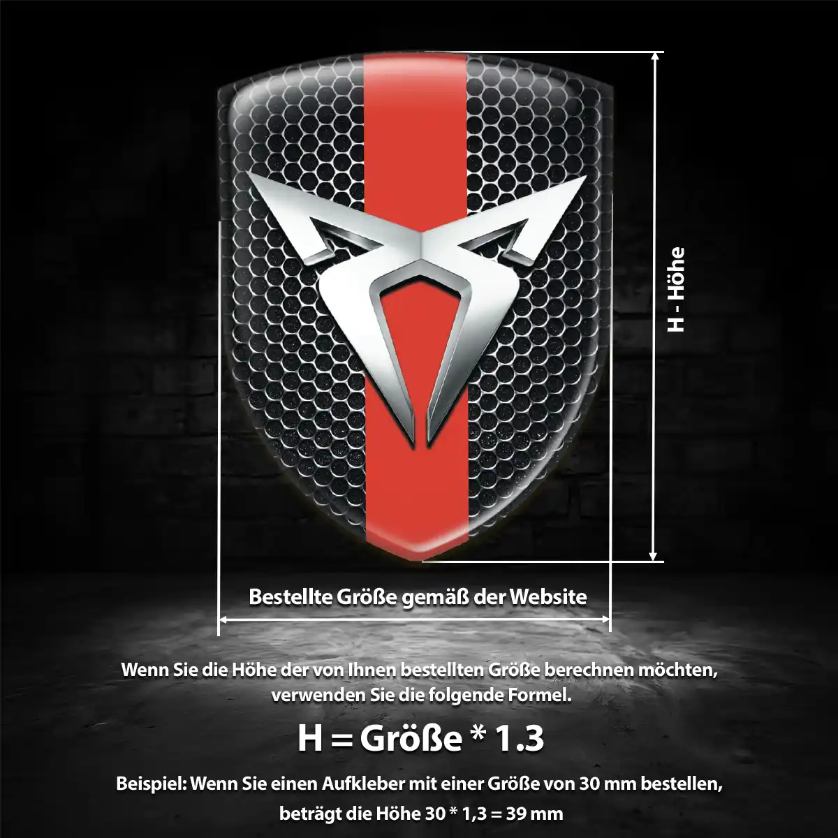 Cupra Aufkleber Wappen Emblem Auto Stilvolles Design