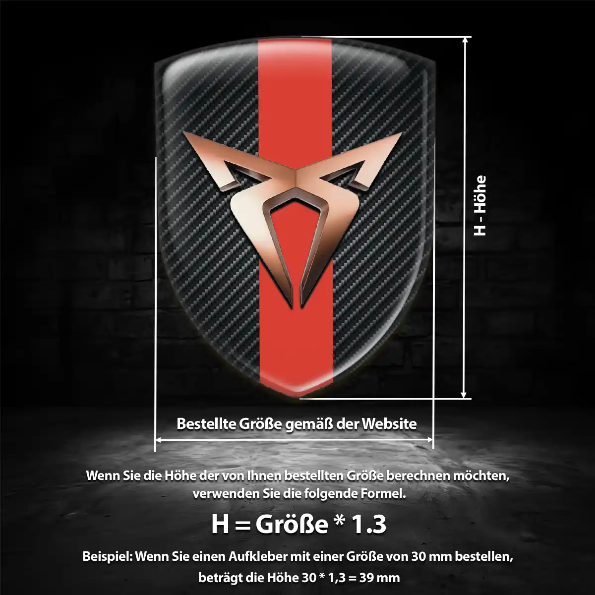 Cupra Aufkleber Wappen Stilvolles Design