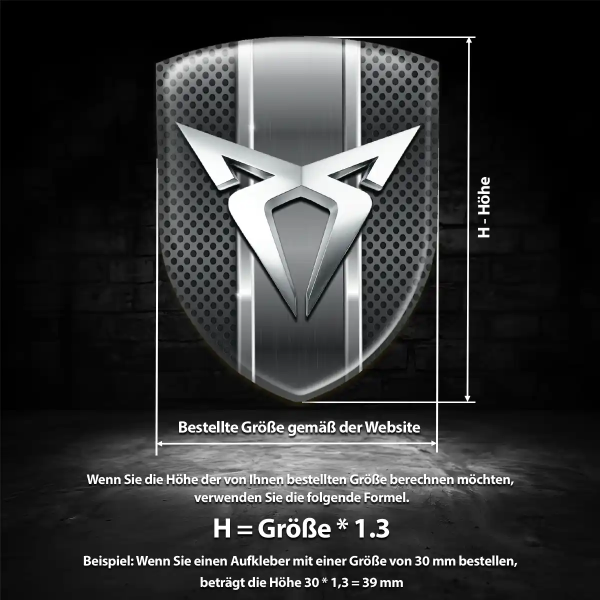 Cupra Emblem Aufkleber Auto Hohe Qualität