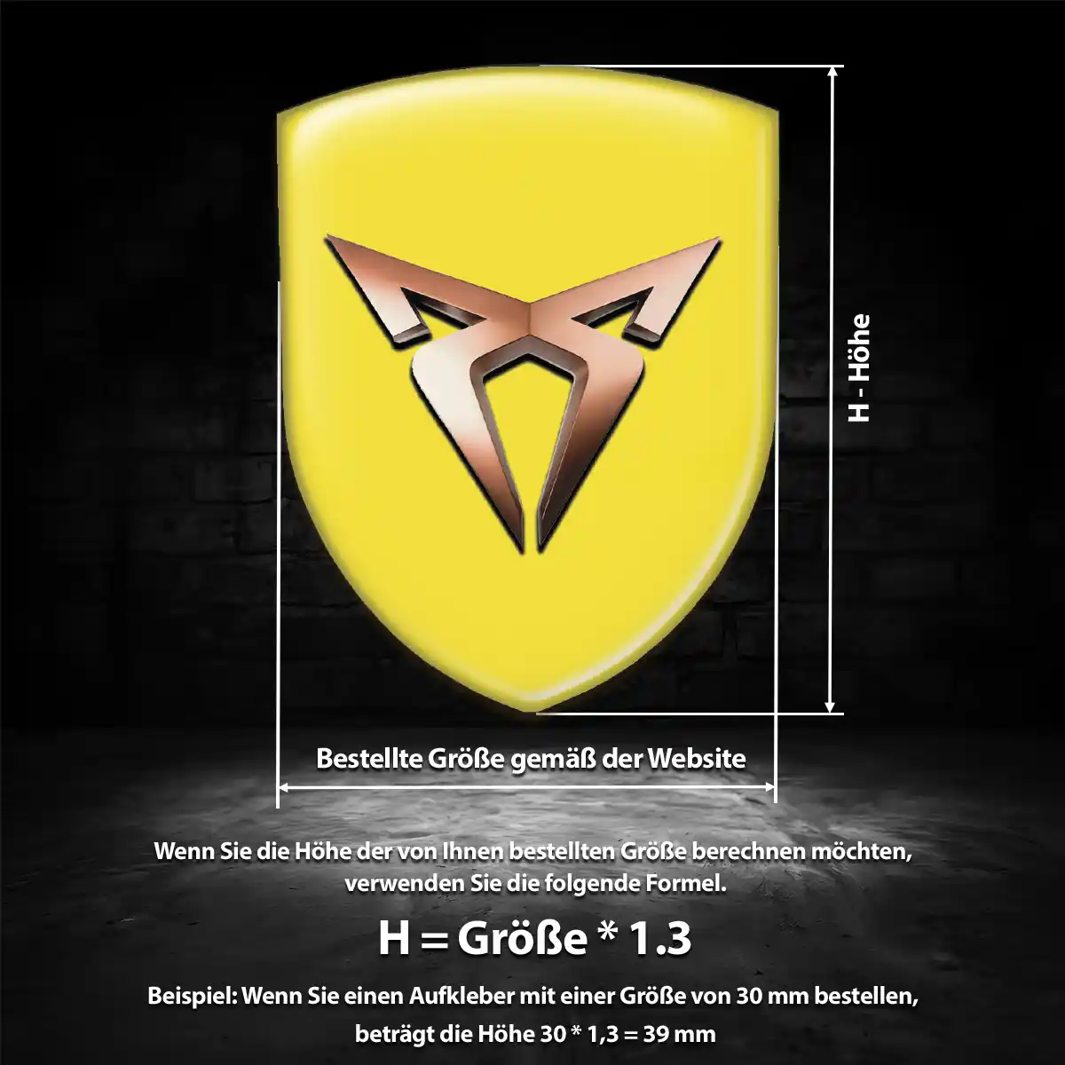 Cupra Emblem Aufkleber Auto Premium-Edition