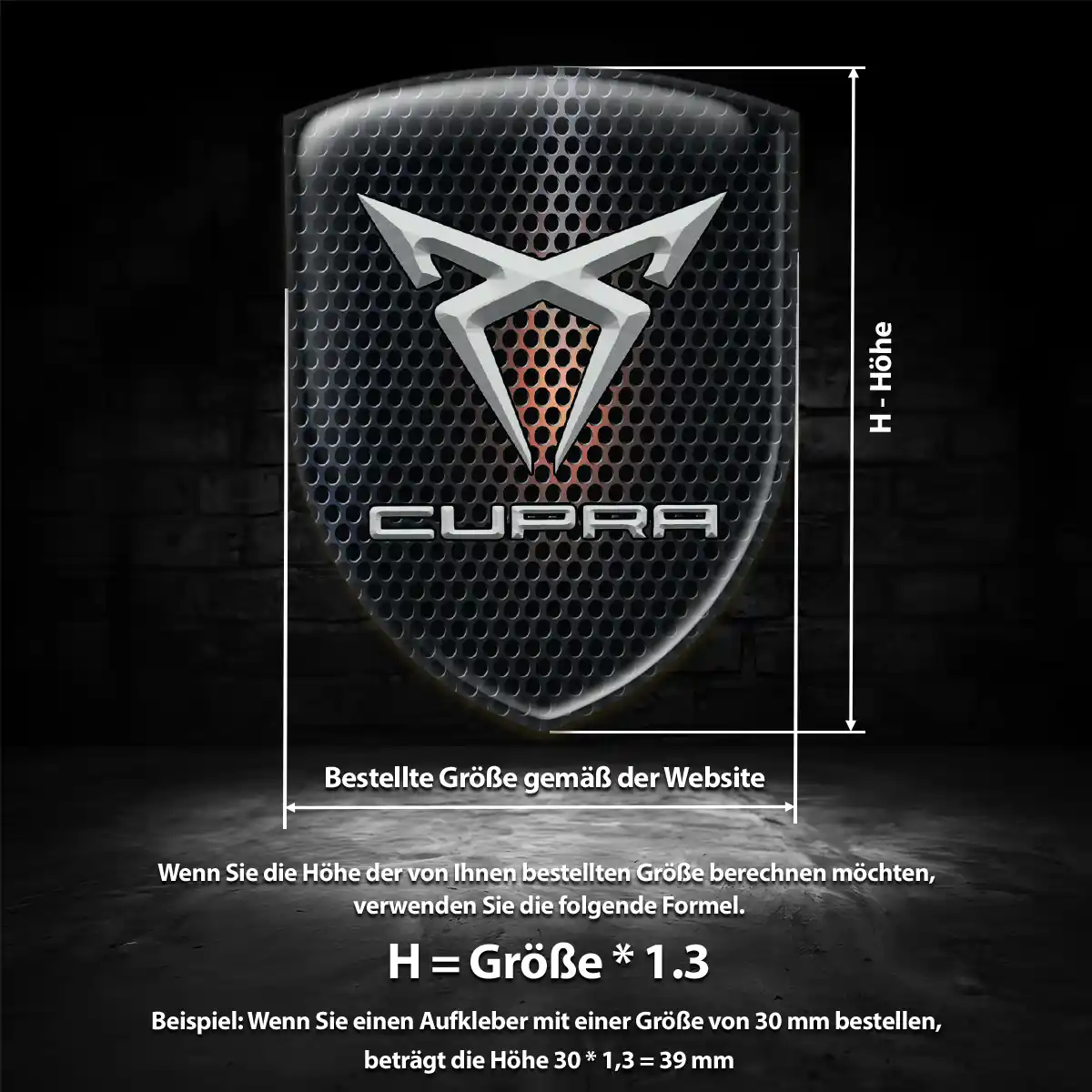 Cupra Emblem Aufkleber Wappen Auto Premium-Edition