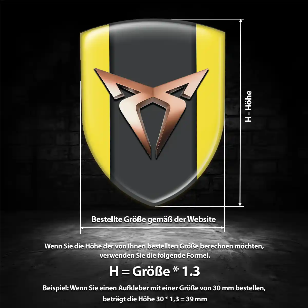 Cupra Emblem Aufkleber Wappen Stilvolles Design