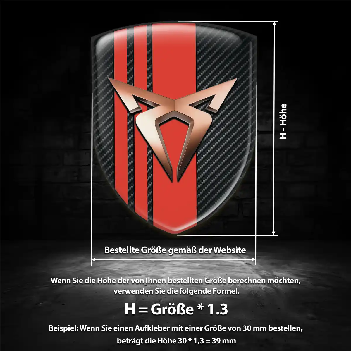 Cupra Emblem Wappen Aufkleber Stilvolles Design