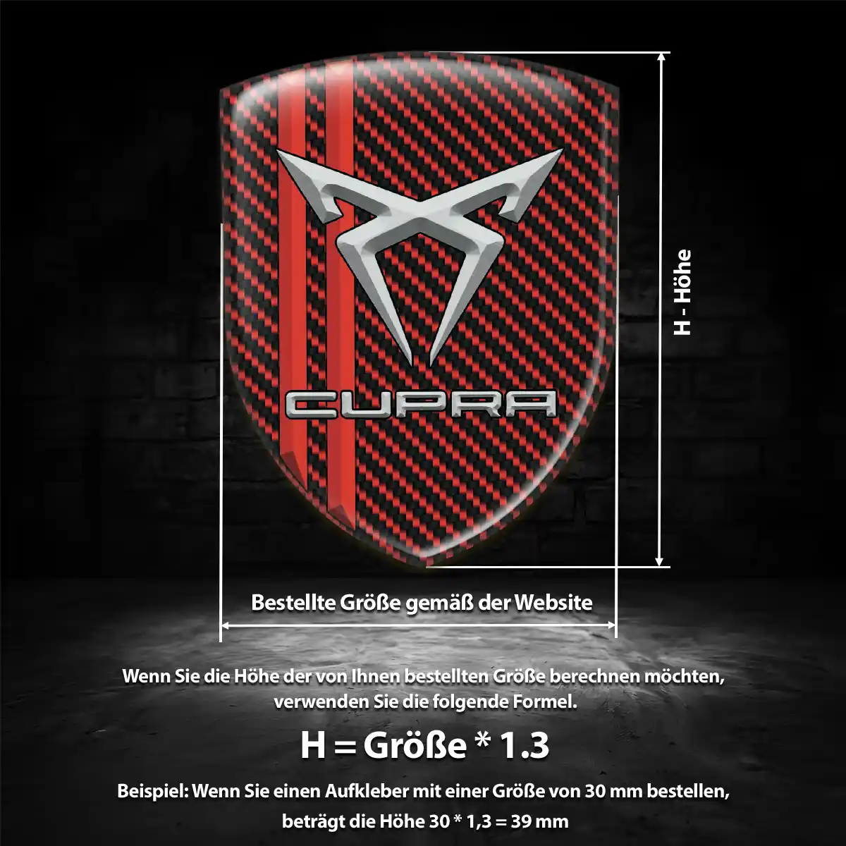 Cupra Emblem Wappen Auto Limitierte Auflage