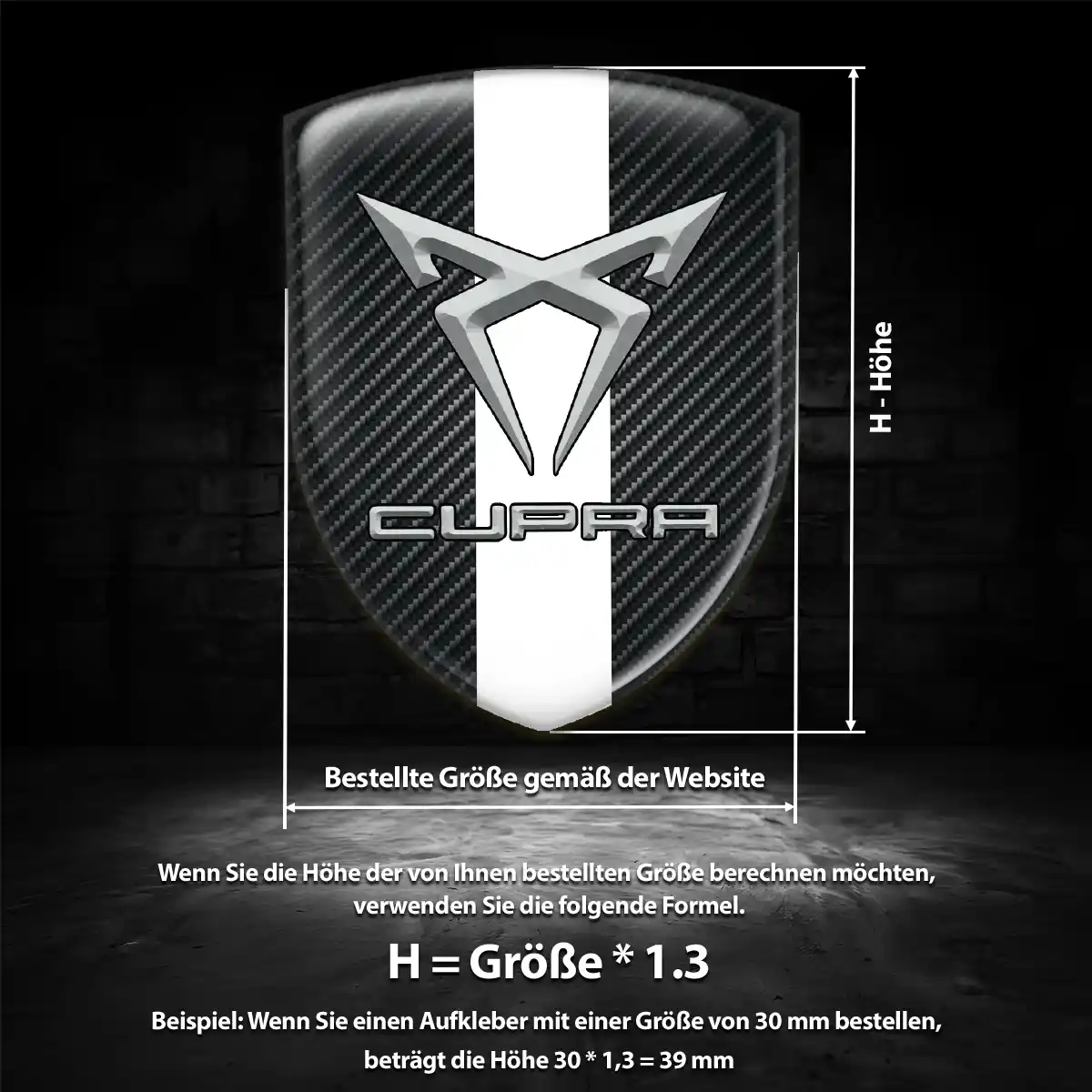 Cupra Emblem Wappen Auto Premium-Edition