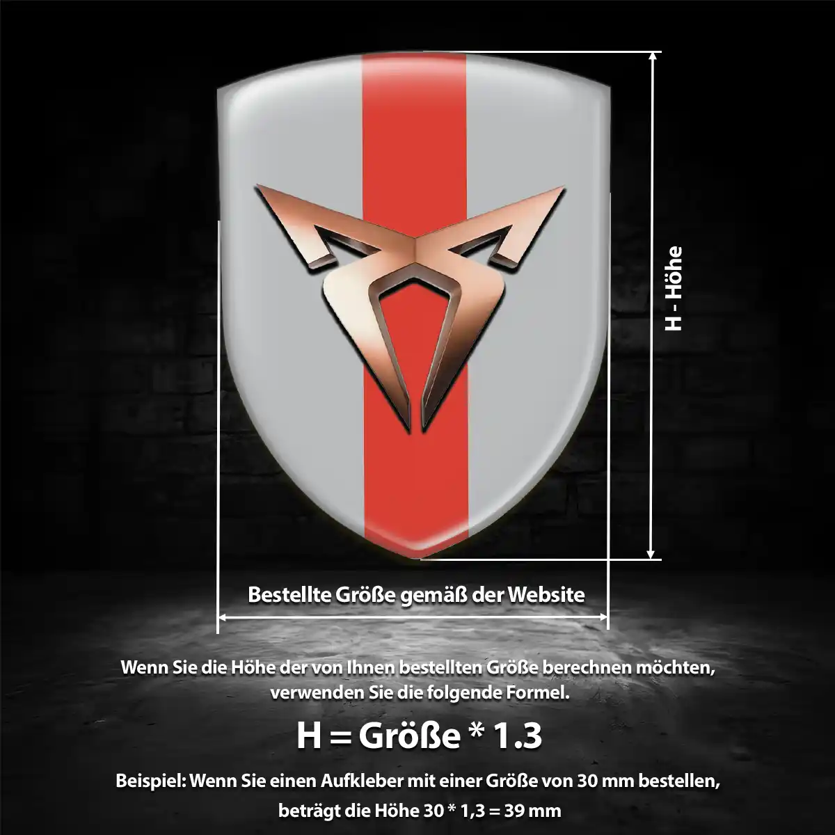 Cupra Emblem Wappen Luxus-Edition