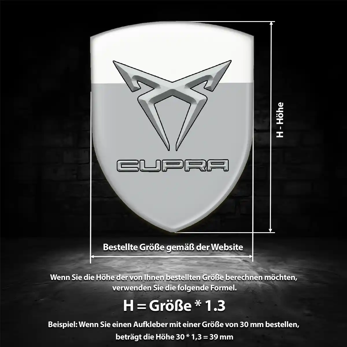 Cupra Wappen Aufkleber Auto Premium-Edition
