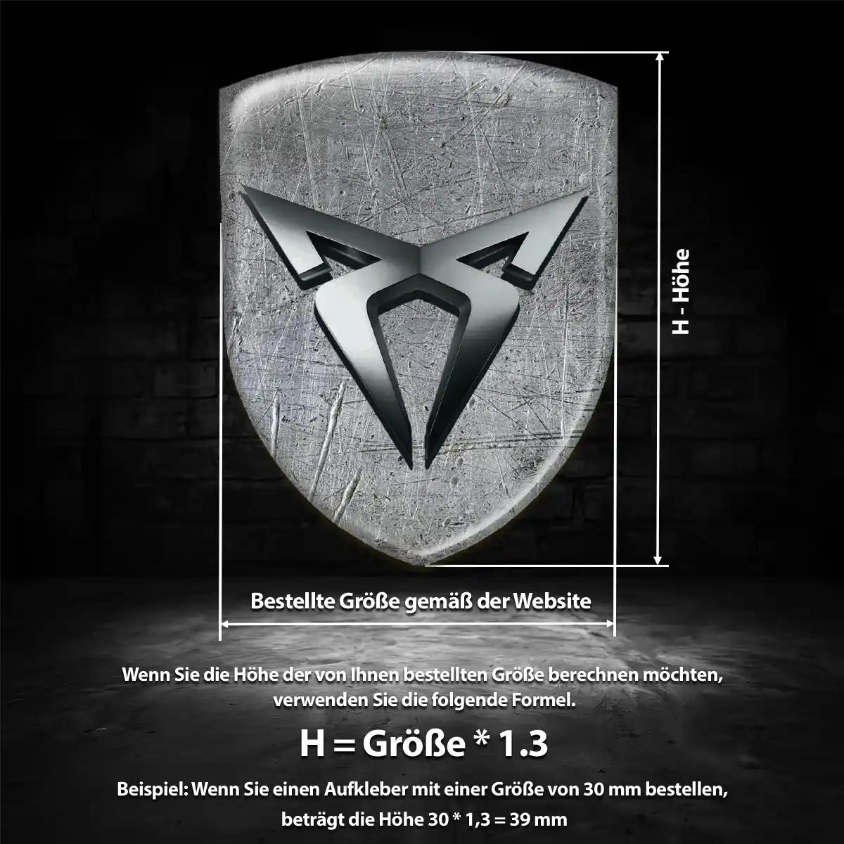 Cupra Wappen Aufkleber Emblem Auto Premium-Edition