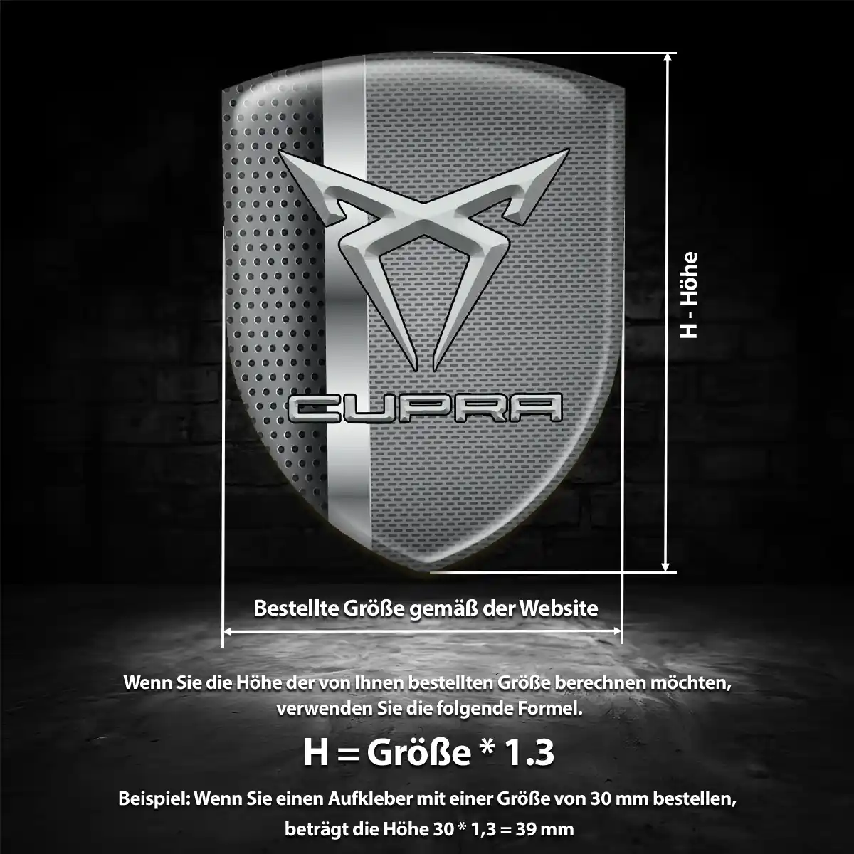 Cupra Wappen Aufkleber Emblem Auto Stilvolles Design