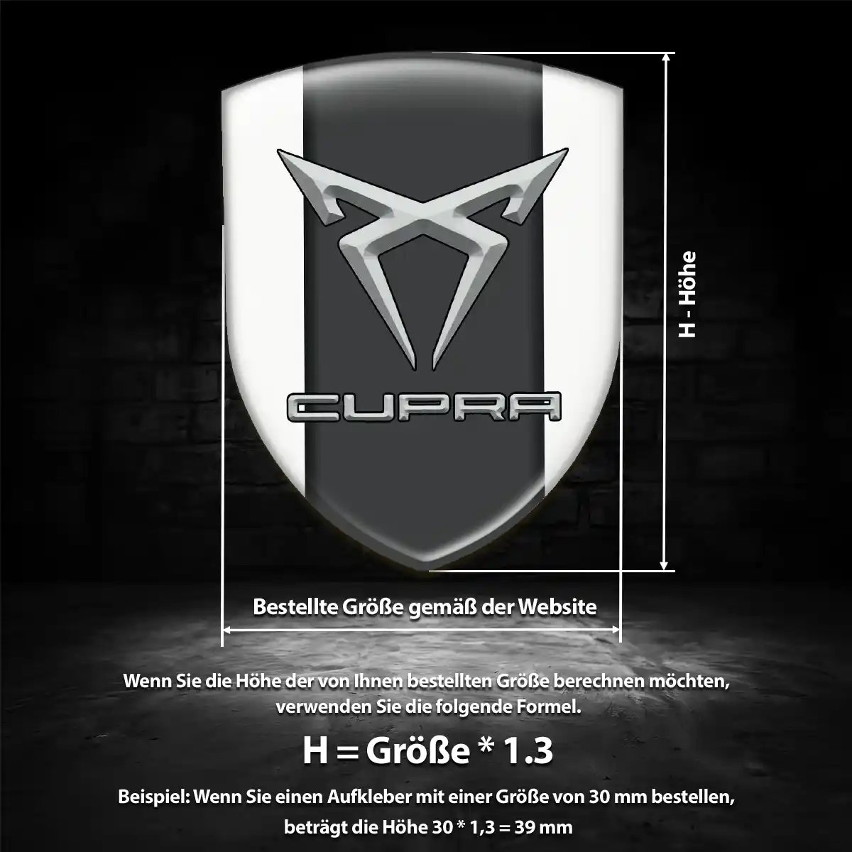 Cupra Wappen Aufkleber Emblem Hohe Qualität