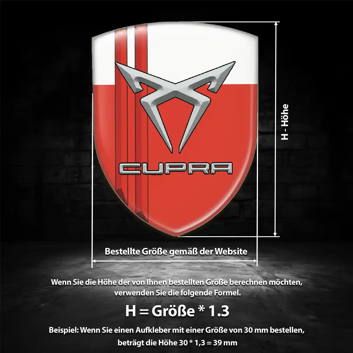 Cupra Wappen Aufkleber Emblem Limitierte Auflage