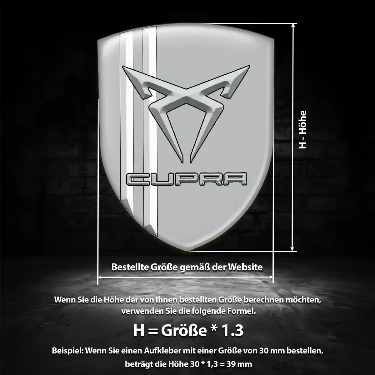 Cupra Wappen Aufkleber Emblem Premium-Edition