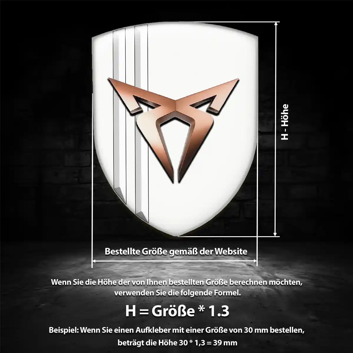 Cupra Wappen Aufkleber Emblem Stilvolles Design