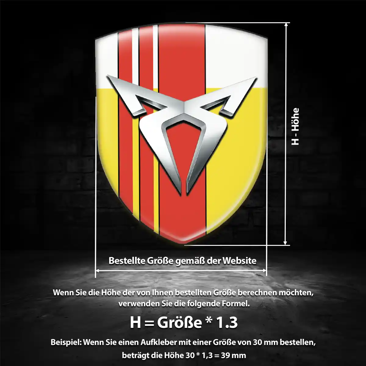 Cupra Wappen Aufkleber Stilvolles Design