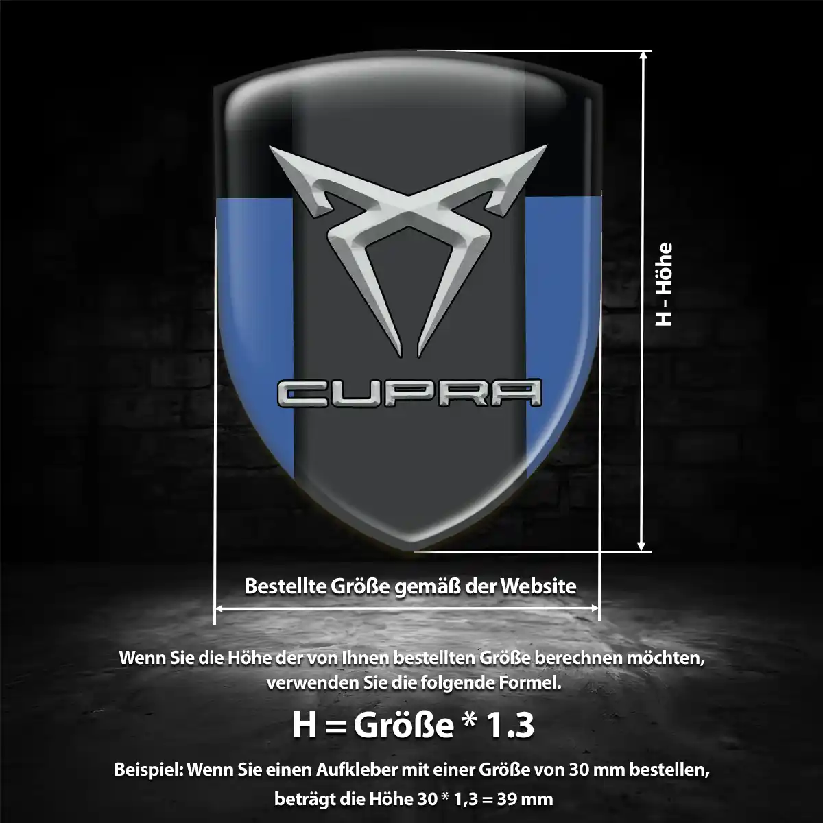 Cupra Wappen Emblem Aufkleber Auto Hohe Qualität