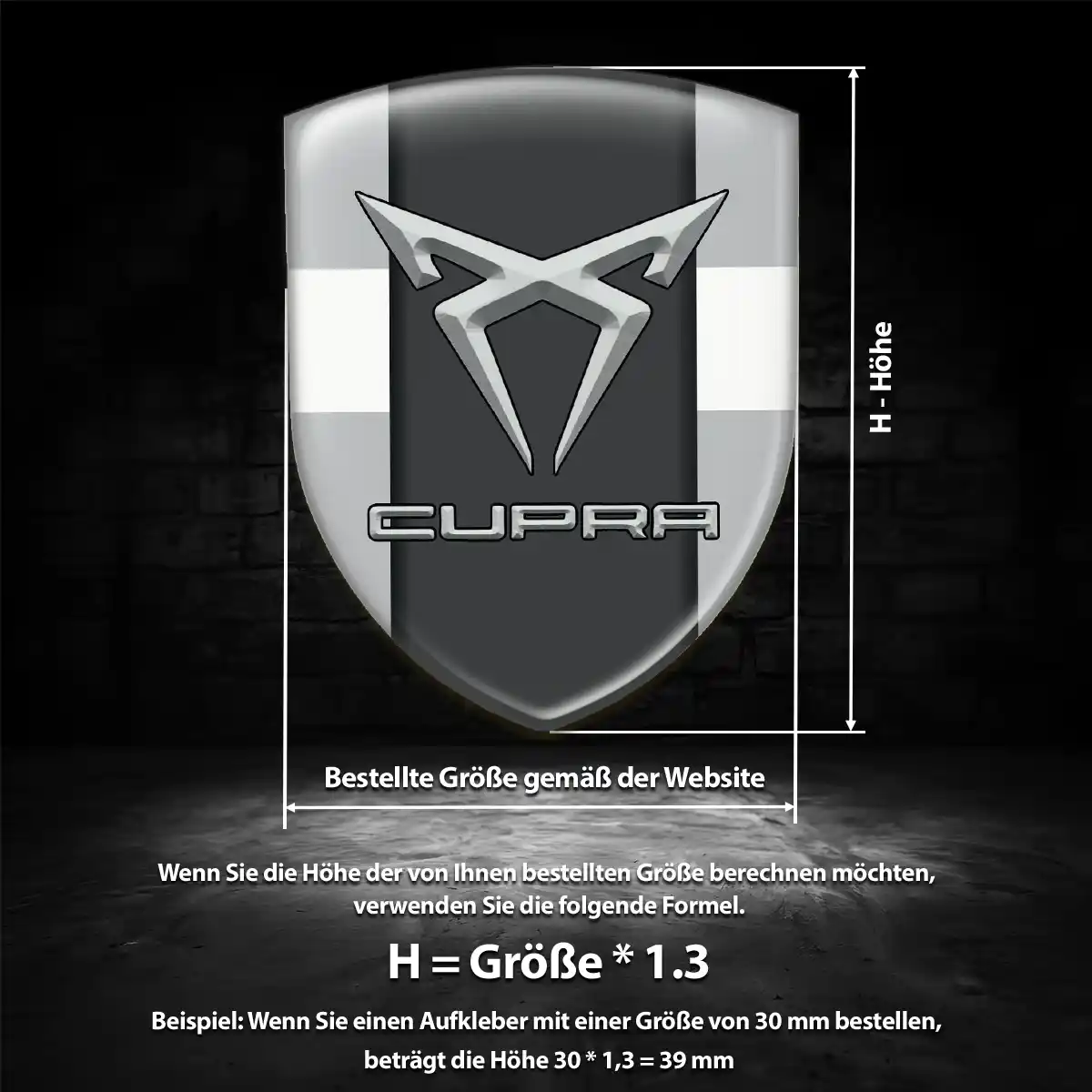 Cupra Wappen Emblem Aufkleber Premiumqualität