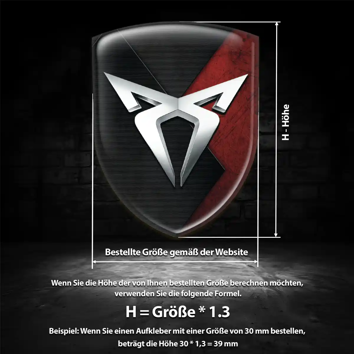 Cupra Wappen Emblem Aufkleber Stilvolles Design