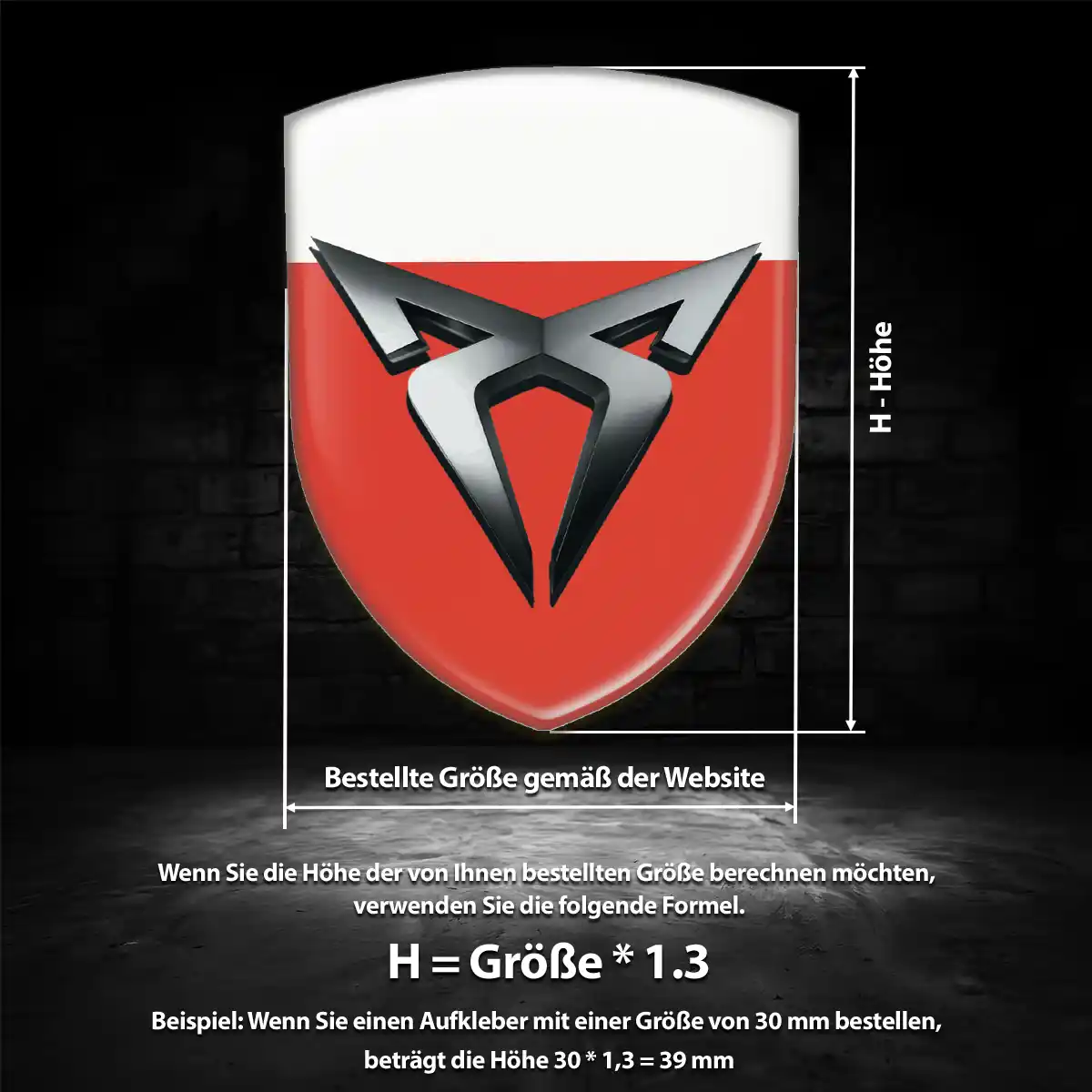 Cupra Wappen Emblem Hohe Qualität