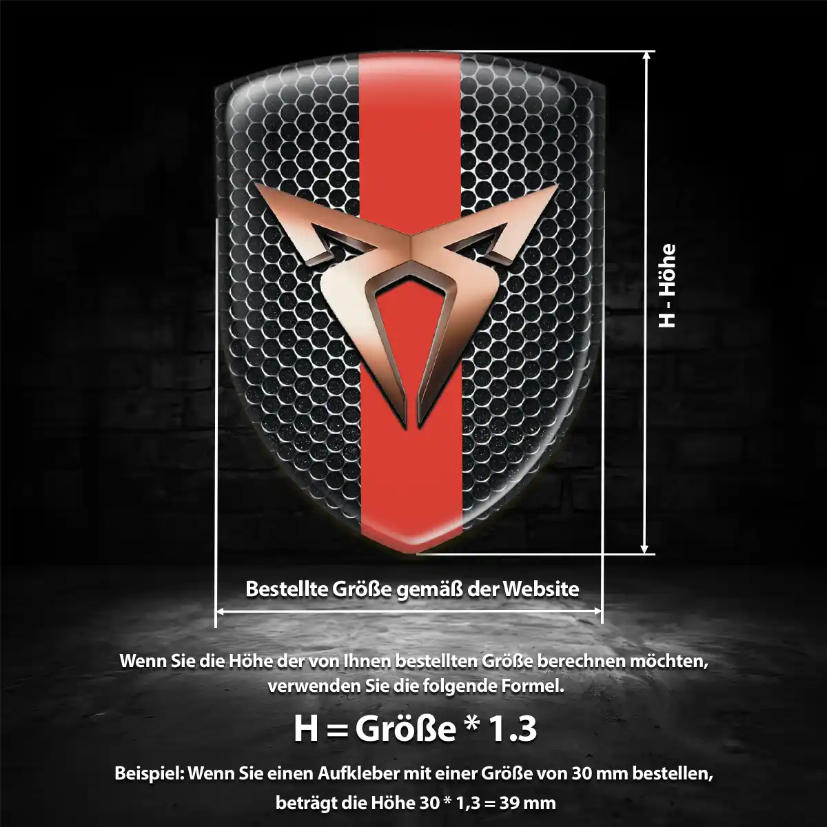 Cupra Wappen Emblem Premium-Edition