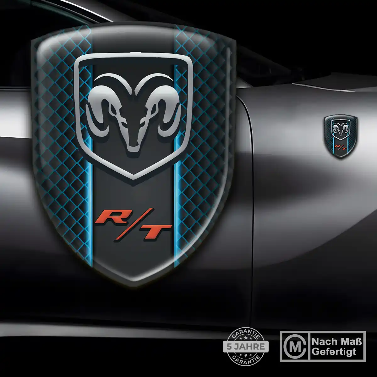 Dodge 3D Gel Aufkleber Auto Stilvolles Design