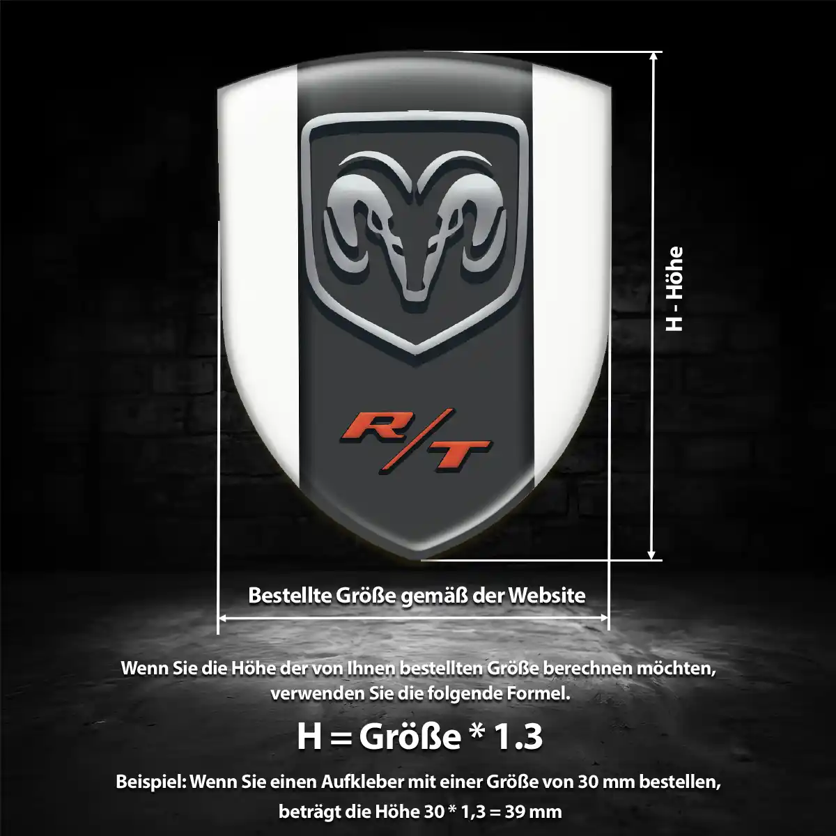 Dodge 3D Gel Aufkleber Embleme Auto Stilvolles Design