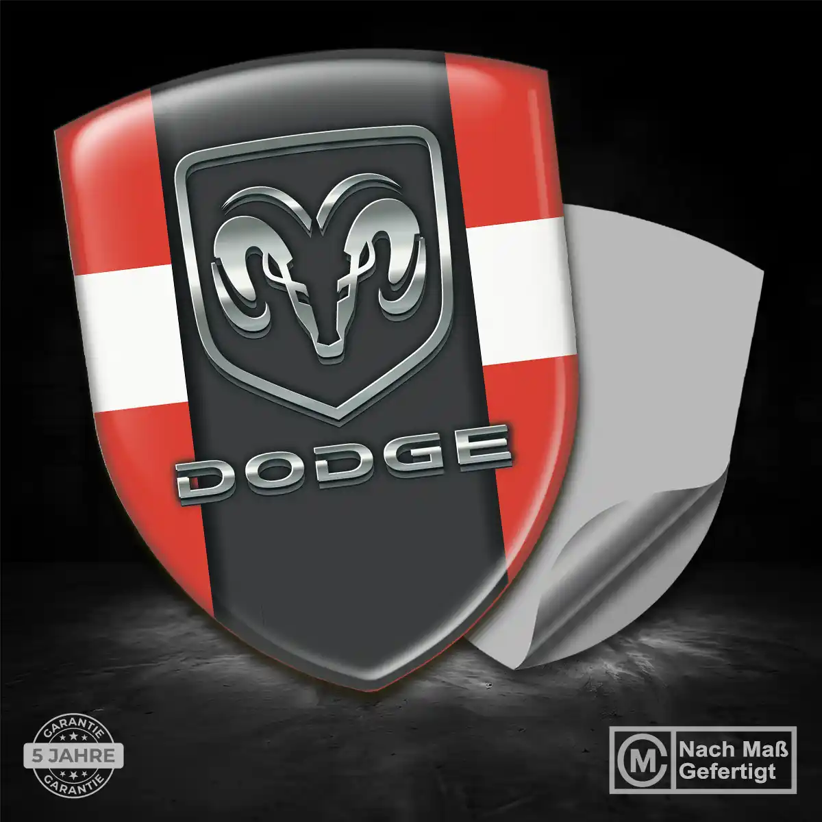 Dodge 3D Gel Aufkleber Hohe Qualität