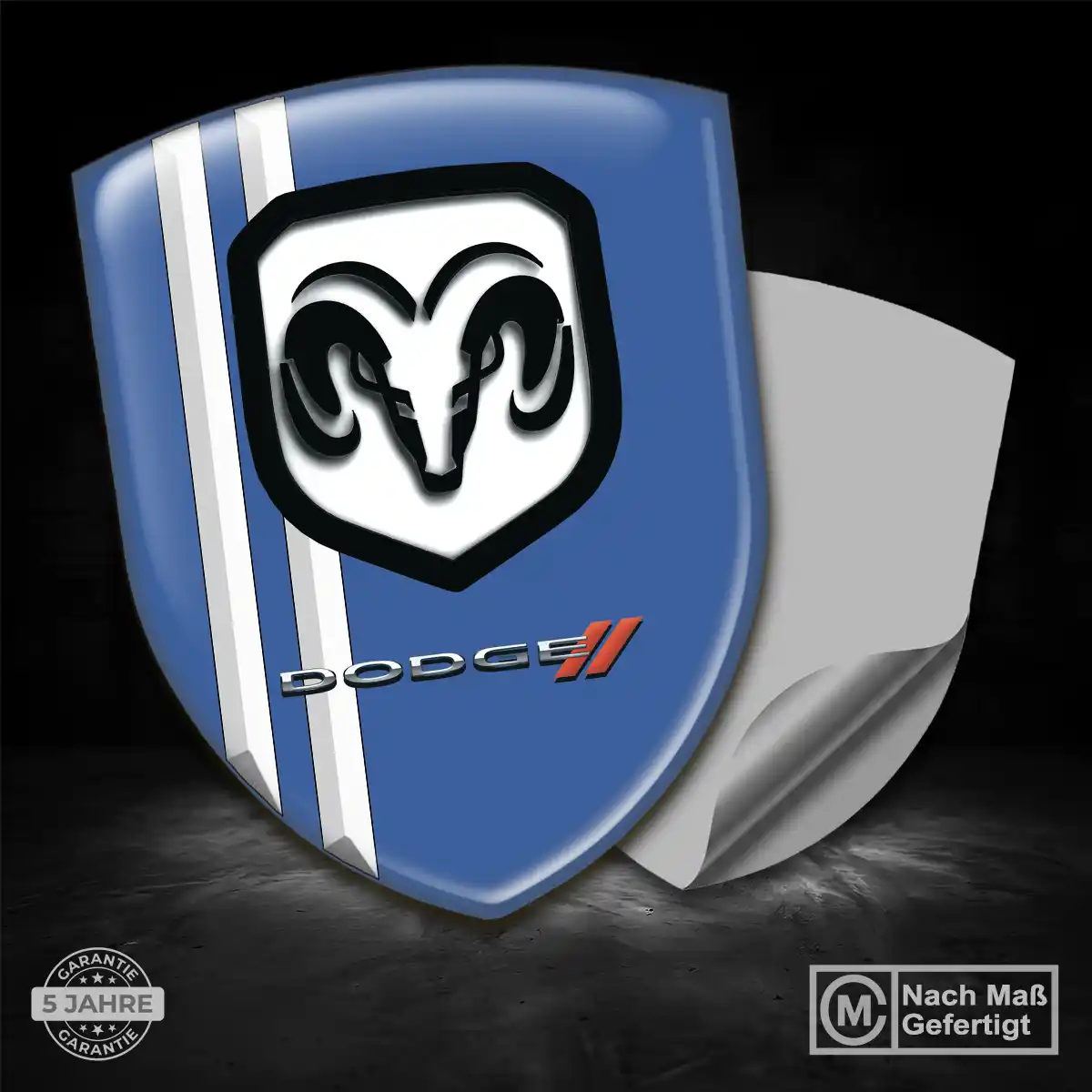 Dodge 3D Gel Aufkleber Silikon Auto Stilvolles Design