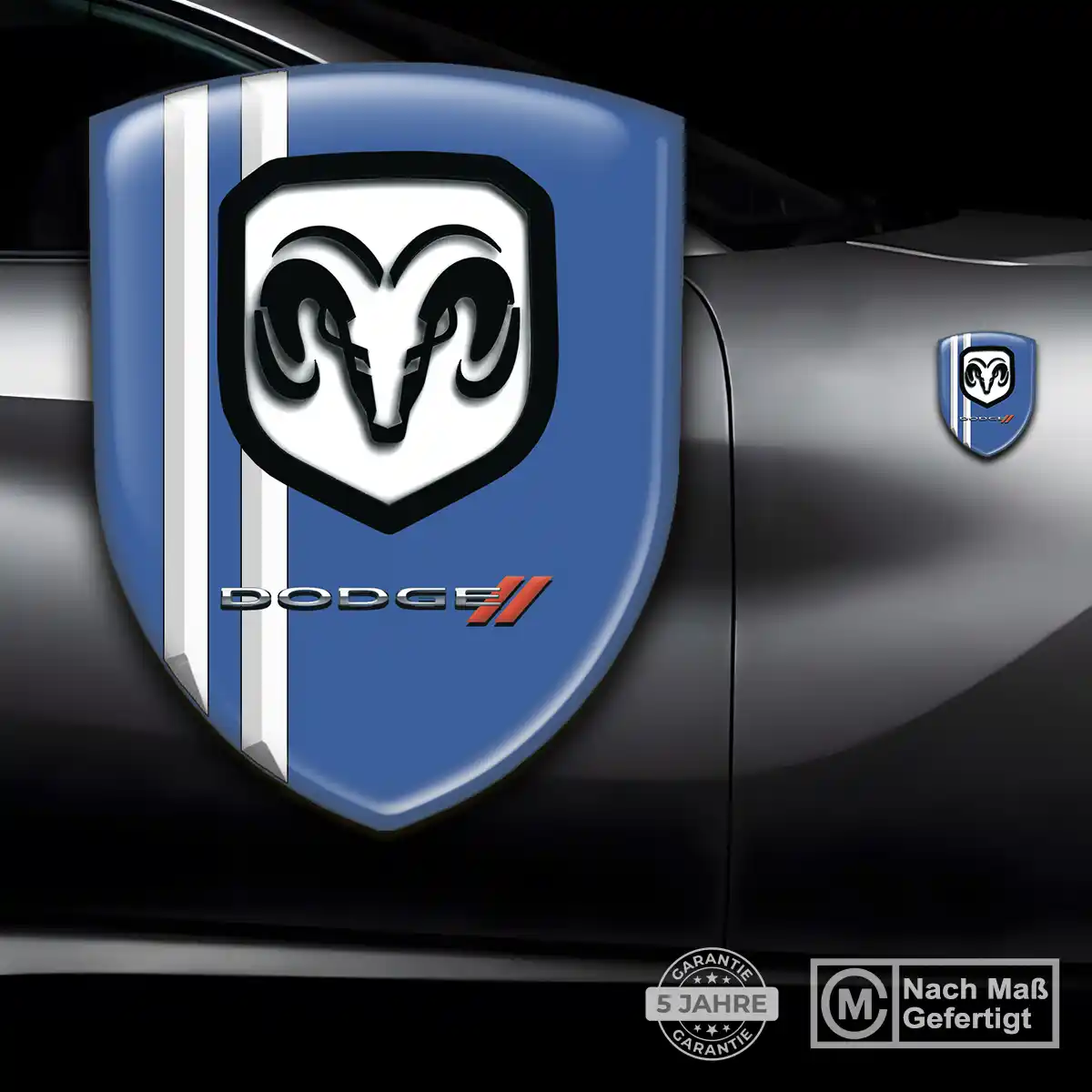 Dodge 3D Gel Aufkleber Silikon Auto Stilvolles Design