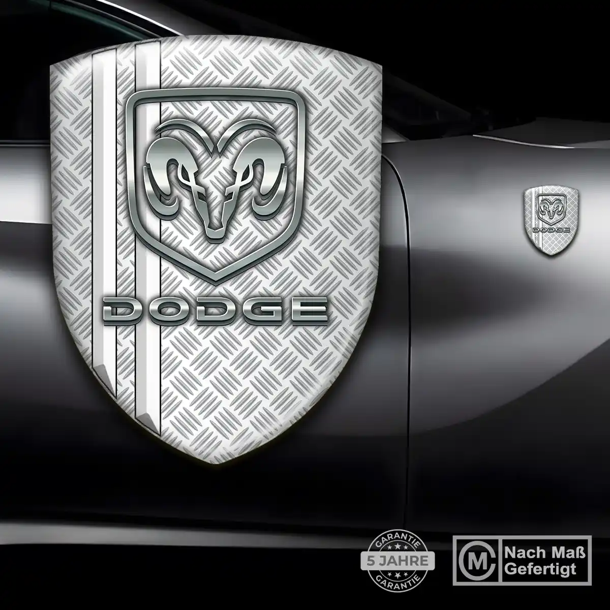 Dodge 3D Gel Aufkleber Silikon Stilvolles Design