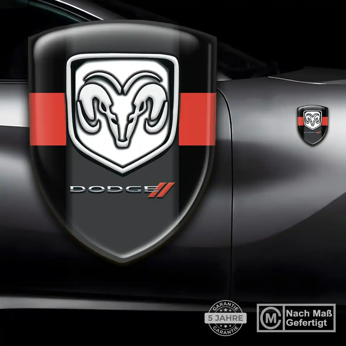 Dodge 3D Gel Aufkleber Stilvolles Design