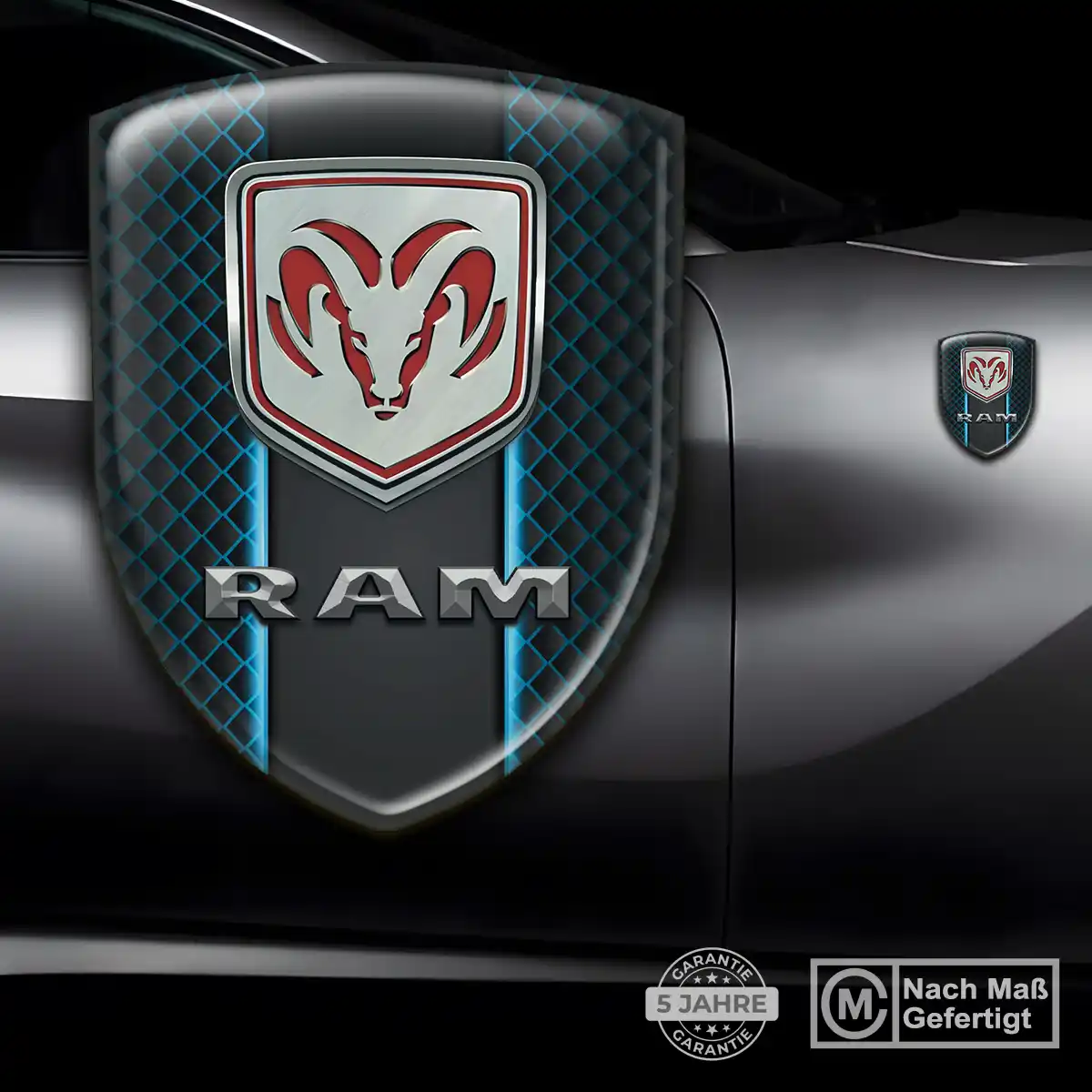 Dodge 3D Gel Aufkleber Wappen Stilvolles Design