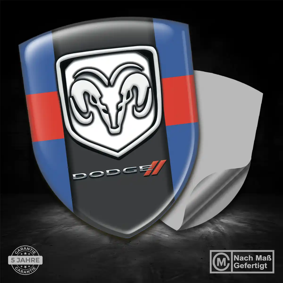 Dodge Aufkleber 3D Gel Emblem Auto Stilvolles Design