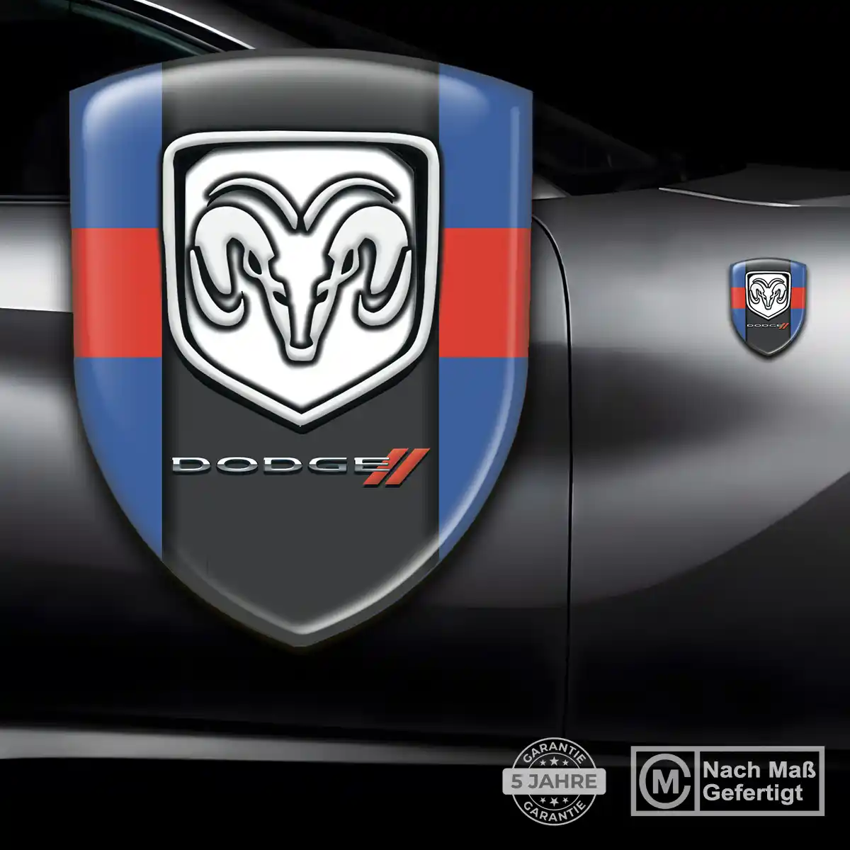 Dodge Aufkleber 3D Gel Emblem Auto Stilvolles Design