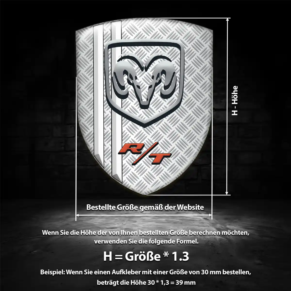 Dodge Aufkleber 3D Gel Emblem Stilvolles Design
